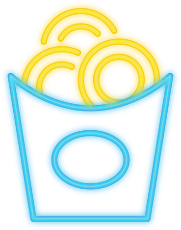 Onion Ring Neon Icon