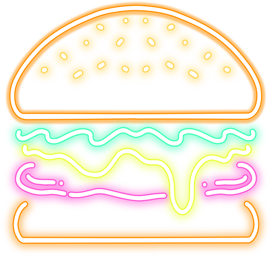 neon burger